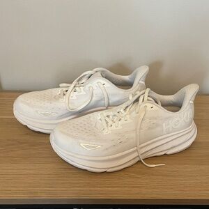 Hoka White Athletic Sneakers